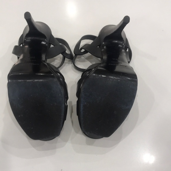 Saint Laurent classic sandal in black leather - Picture 2 of 4